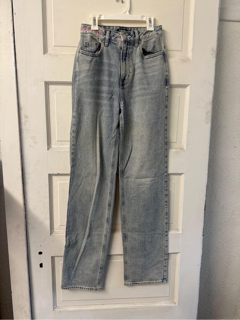 PLAYBOY Women’s Light Blue Straight-Leg Jeans